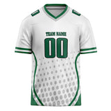 Custom Unisex White & Green Pattern Football Jersey