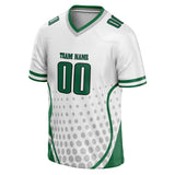 Custom Unisex White & Green Pattern Football Jersey