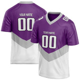 Custom Unisex Purple & White Pattern Football Jersey