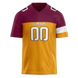 Custom Unisex Crimson & Gold Pattern Football Jersey