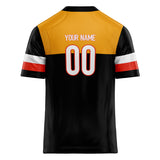 Custom Unisex Black & Gold Pattern Football Jersey