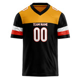 Custom Unisex Black & Gold Pattern Football Jersey