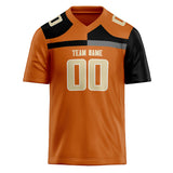 Custom Unisex Orange & Black Pattern Football Jersey