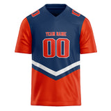 Custom Unisex Navy & Red Pattern Football Jersey