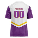 Custom Unisex White & Purple Pattern Football Jersey