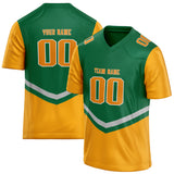 Custom Unisex Green & Gold Pattern Football Jersey