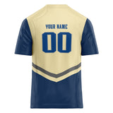 Custom Unisex Cream & Navy Pattern Football Jersey