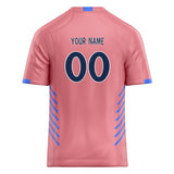 Custom Unisex Pink & Blue Pattern Football Jersey