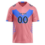 Custom Unisex Pink & Blue Pattern Football Jersey