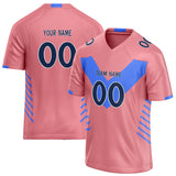 Custom Unisex Pink & Blue Pattern Football Jersey