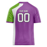 Custom Unisex Purple & Green Pattern Football Jersey