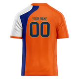 Custom Unisex Orange & White Pattern Football Jersey