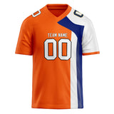 Custom Unisex Orange & White Pattern Football Jersey