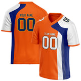 Custom Unisex Orange & White Pattern Football Jersey