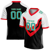 Custom Unisex White & Black Pattern Football Jersey