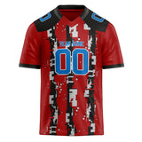 Custom Unisex Crimson & Black Pattern Football Jersey