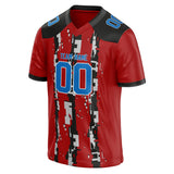 Custom Unisex Crimson & Black Pattern Football Jersey