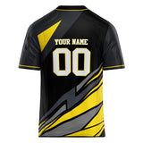 Custom Unisex Black & Gold Pattern Football Jersey