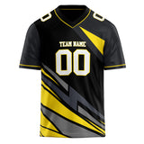 Custom Unisex Black & Gold Pattern Football Jersey