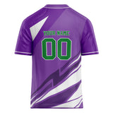 Custom Unisex Purple & White Pattern Football Jersey