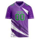 Custom Unisex Purple & White Pattern Football Jersey