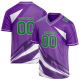 Custom Unisex Purple & White Pattern Football Jersey