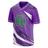 Custom Unisex Purple & White Pattern Football Jersey