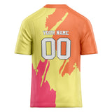 Custom Unisex Yellow & Orange Pattern Football Jersey