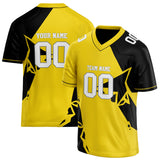 Custom Unisex Yellow & Black Pattern Football Jersey