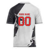 Custom Unisex White & Gray Pattern Football Jersey