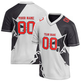 Custom Unisex White & Gray Pattern Football Jersey