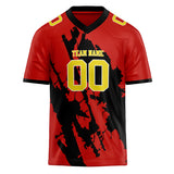 Custom Unisex Red & Black Pattern Football Jersey