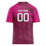 Custom Unisex Purple Red & Pink Pattern Football Jersey