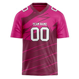 Custom Unisex Purple Red & Pink Pattern Football Jersey