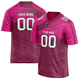 Custom Unisex Purple Red & Pink Pattern Football Jersey