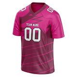 Custom Unisex Purple Red & Pink Pattern Football Jersey