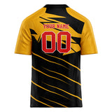 Custom Unisex Black & Gold Pattern Football Jersey