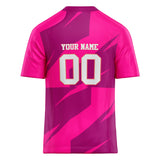 Custom Unisex Pink & Mauve Pattern Football Jersey