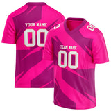 Custom Unisex Pink & Mauve Pattern Football Jersey