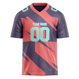 Custom Unisex Pale Red & Grayish Purple Pattern Football Jersey