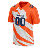 Custom Unisex Orange & White Pattern Football Jersey