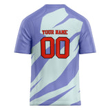 Custom Unisex Purple & White Pattern Football Jersey