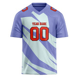 Custom Unisex Purple & White Pattern Football Jersey