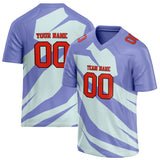 Custom Unisex Purple & White Pattern Football Jersey