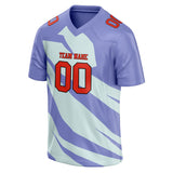 Custom Unisex Purple & White Pattern Football Jersey