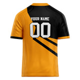 Custom Unisex Yellow & Black Pattern Football Jersey