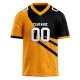 Custom Unisex Yellow & Black Pattern Football Jersey