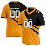 Custom Unisex Yellow & Black Pattern Football Jersey