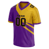 Custom Unisex Purple & Yellow Pattern Football Jersey