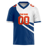 Custom Unisex Royal & White Pattern Football Jersey